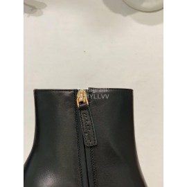 Salvatore Ferragamo Autumn Winter Calf High Heel Short Boots For Women Black