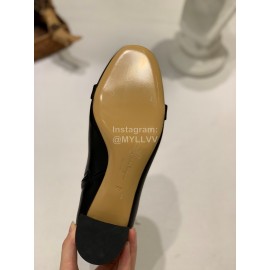 Salvatore Ferragamo Autumn Winter Calf High Heel Short Boots For Women Black