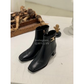 Salvatore Ferragamo Autumn Winter Black Calf High Heel Short Boots For Women 
