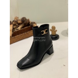 Salvatore Ferragamo Autumn Winter Black Calf High Heel Short Boots For Women 