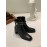 Salvatore Ferragamo Autumn Winter Calf High Heel Short Boots Black For Women 
