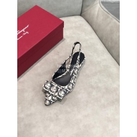 Salvatore Ferragamo Fashion Sheepskin Bow Sandals For Women 