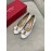 Salvatore Ferragamo New Calf Wave Edge High Heeled Shoes For Women White