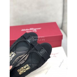 Salvatore Ferragamo Spring Summer New Wave Dot Gauze Shoes For Women Black