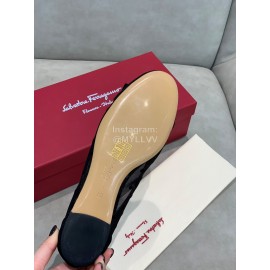 Salvatore Ferragamo Spring Summer New Wave Dot Gauze Shoes For Women Black