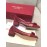 Salvatore Ferragamo Spring Summer New Wave Dot Gauze Wine Red High Heels For Women 