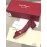 Salvatore Ferragamo Spring Summer New Wave Dot Gauze Wine Red High Heels For Women 