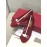 Salvatore Ferragamo Spring Summer New Wave Dot Gauze Shoes For Women Wine Red