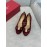 Salvatore Ferragamo Velvet Patent Leather Bow Thick High Heels For Women Wine Red