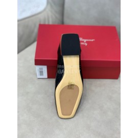 Salvatore Ferragamo Simple Soft Sheepskin Shoes For Women Black