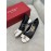 Salvatore Ferragamo Fashion Color Matching Sheepskin High Heels For Women Black