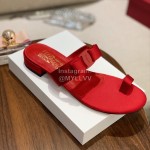 Salvatore Ferragamo Summer Sweet Bow Sandals For Women Red