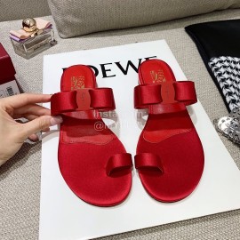 Salvatore Ferragamo Summer Sweet Bow Sandals For Women Red