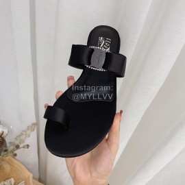 Salvatore Ferragamo Summer Sweet Bow Sandals For Women Black