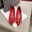 Salvatore Ferragamo Spring Sheepskin Bow Pointed Shoes For Women Red