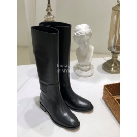 Ferragamo Fashion Cowhide Long Boots For Women Black