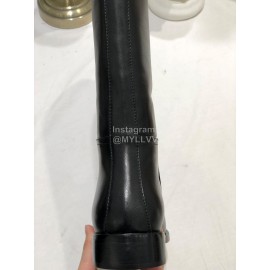 Ferragamo Fashion Cowhide Long Boots For Women Black