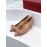 Ferragamo Viva Bow Sheepskin Thick High Heeled Ballet Shoes For Women Apricot
