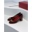 Ferragamo Fashion Gancini Buckle Patent Leather High Heels For Women Wine Red