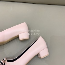 Ferragamo New Bow Sheepskin High Heels For Women Pink