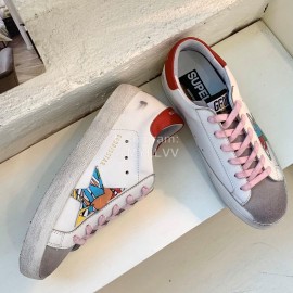 Golden Goose Calf Leather Casual Shoes For Men And Women Gray