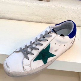 Golden Goose Calf Leather Casual Shoes For Men And Women Green