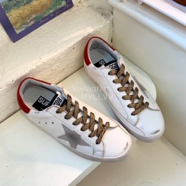 Golden Goose Calf Leather Casual Shoes For Men And Women Green