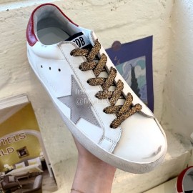 Golden Goose Calf Leather Casual Shoes For Men And Women Green