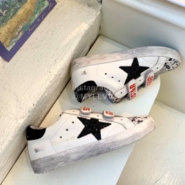 Golden Goose Calf Leather Black Casual Shoes For Men And Women