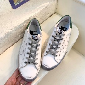 Golden Goose Calf Leather Casual Shoes For Men And Women Gold
