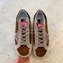 Golden Goose Calf Leather Casual Shoes For Men And Women Brown