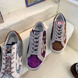 Golden Goose Calf Leather Casual Shoes For Men And Women Brown