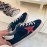 Golden Goose Calf Leather Casual Shoes For Men And Women Dark Blue