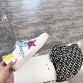 Golden Goose Calf Leather Fashion Casual Shoes For Women Blue