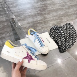 Golden Goose Calf Leather Fashion Casual Shoes For Women Blue