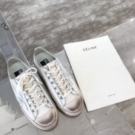 Golden Goose Calf Leather Fashion Casual Shoes For Women Gray