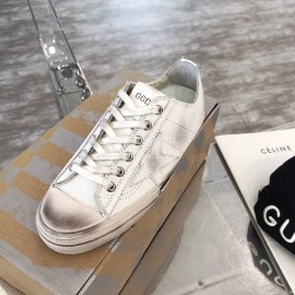 Golden Goose Calf Leather Fashion Casual Shoes For Women Gray