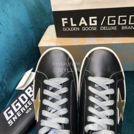 Golden Goose Versatile Calf Leather Fashion Casual Shoes For Men And Women Black