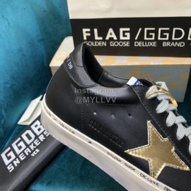 Golden Goose Versatile Calf Leather Fashion Casual Shoes For Men And Women Black