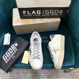 Golden Goose Versatile Calf Leather Fashion Casual Shoes For Men And Women Gray