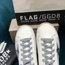 Golden Goose Versatile Calf Leather Fashion Casual Shoes For Men And Women Gray