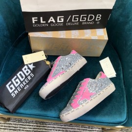 Golden Goose Versatile Rose Red Calf Leather Fashion Casual Shoes For Men And Women 