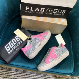 Golden Goose Versatile Rose Red Calf Leather Fashion Casual Shoes For Men And Women 