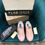 Golden Goose Versatile Calf Leather Fashion Casual Shoes For Men And Women Pink