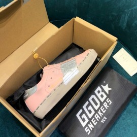 Golden Goose Versatile Calf Leather Fashion Casual Shoes For Men And Women Pink