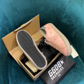 Golden Goose Versatile Calf Leather Fashion Casual Shoes For Men And Women Pink