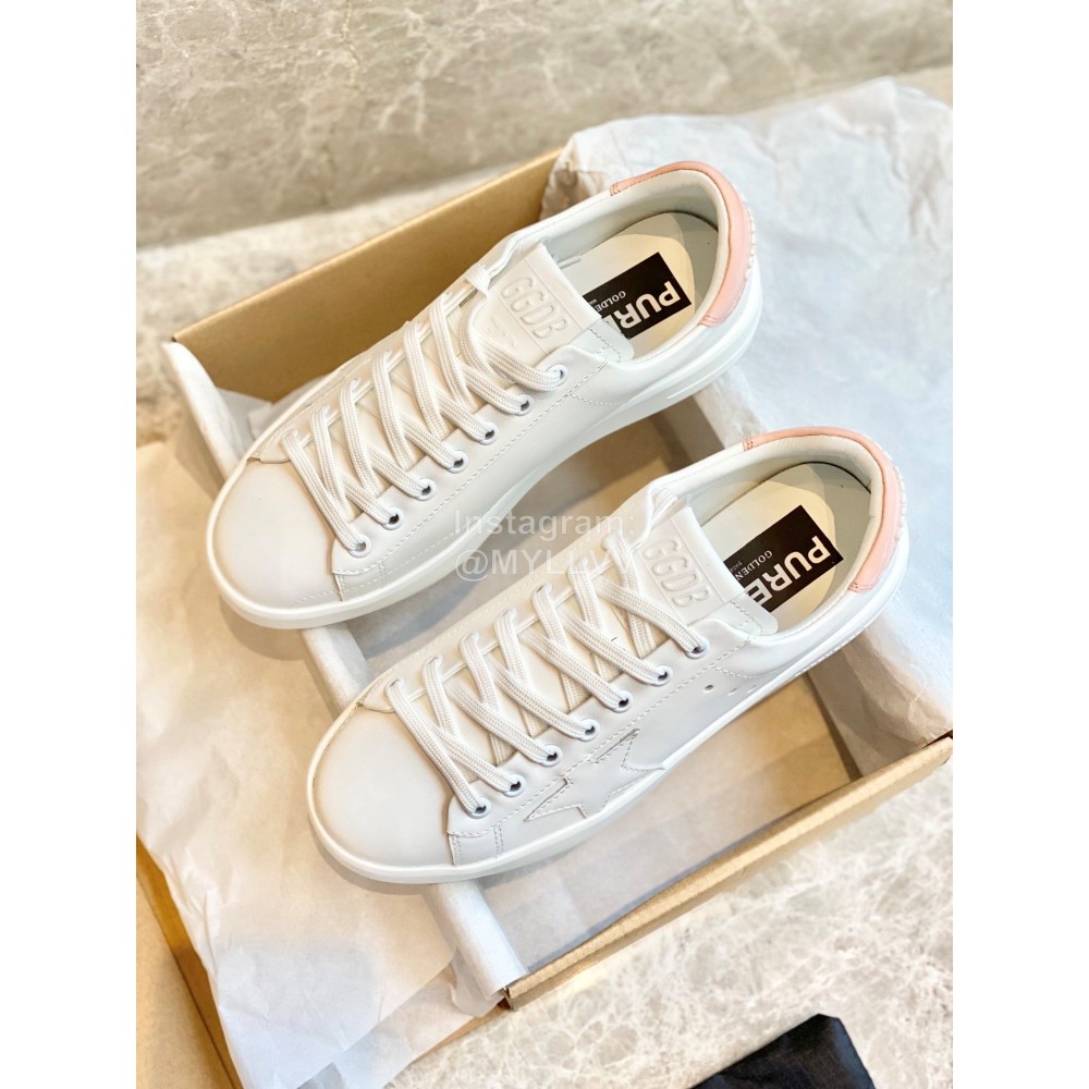 Golden Goose Thick Soled Calf Leather Casual Shoes For Women Pink