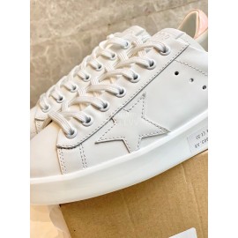 Golden Goose Thick Soled Calf Leather Casual Shoes For Women Pink