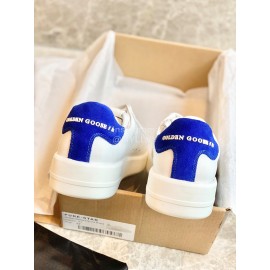 Golden Goose Thick Soled Calf Leather Casual Shoes For Women Blue