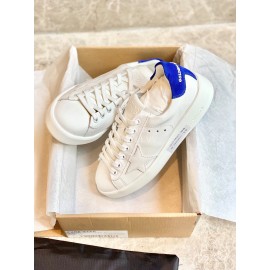 Golden Goose Thick Soled Calf Leather Casual Shoes For Women Blue